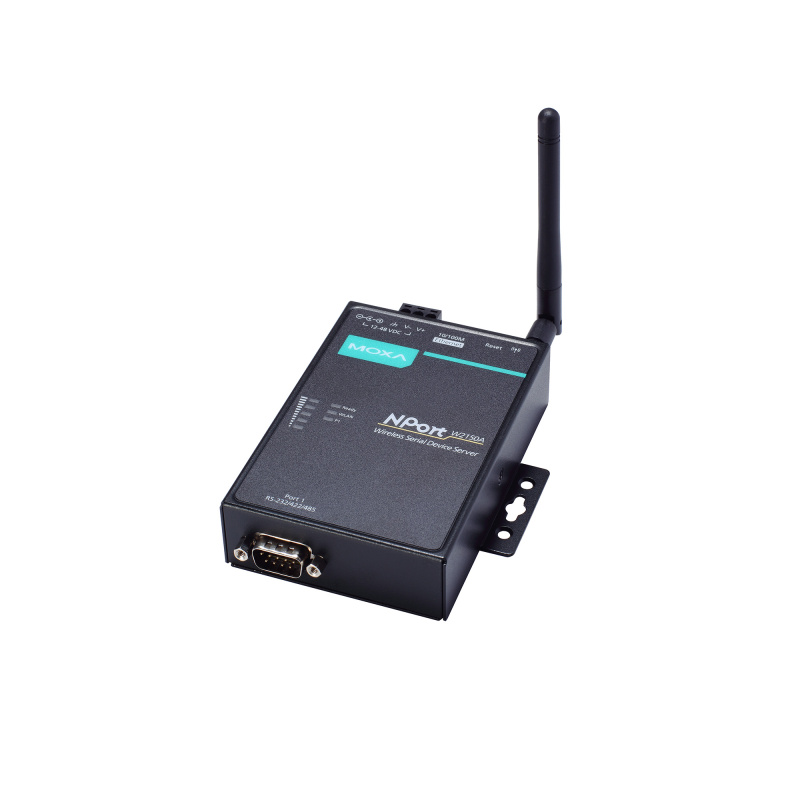 MOXA NPort W2150A-EU 1-портовый сервер RS-232/422/485 в беспроводный Ethernet Wi-Fi IEEE 802.11a/b/g