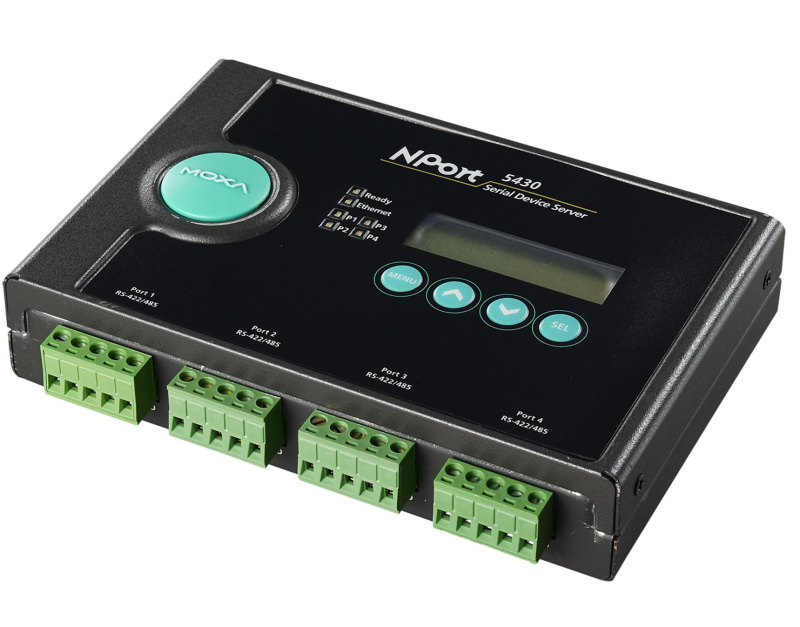 MOXA NPort 5430I 4-портовый асинхронный сервер RS-422/485 в Ethernet c изоляцией 2 КВ