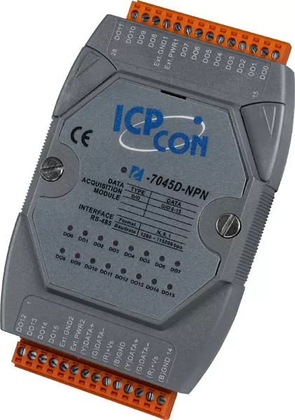 ICP-CON I-7045D-NPN модуль дискретного вывода типа потребитель с изоляцией и индикацией 16-канальный