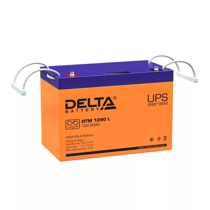 Delta DTM 1290 L Аккумуляторная батарея (12В, 90Ач)