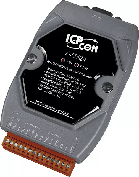 ICP-CON I-7530A-GПреобразователь RS-232/422/485 в CAN