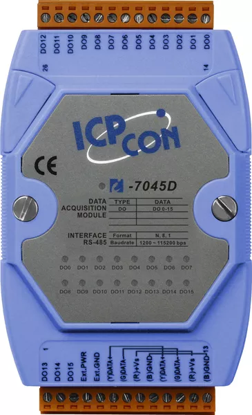 ICP-CON I-7045D модуль дискретного вывода с изоляцией и индикацией 16-канальный