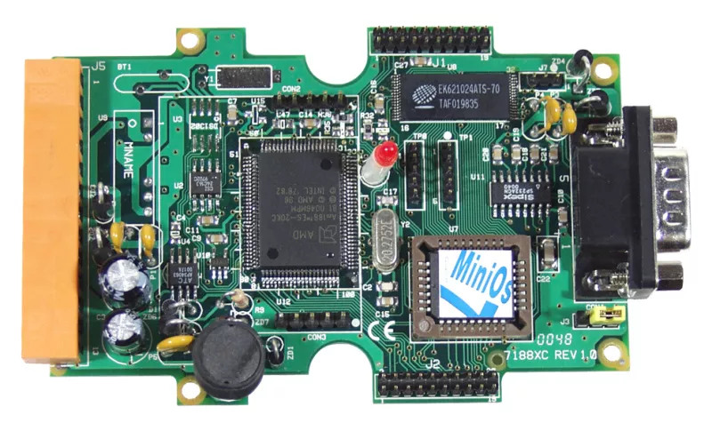 ICP-CON I-7188XC-512 Программируемый контроллер с 2 COM-портами (1 x RS-232 или RS-485, 1 x RS-485) со слотом для мезонинного модуля