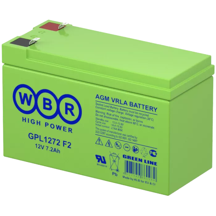 WBR GPL 1272 F2 Аккумуляторная батарея (12В, 7.2Ач)