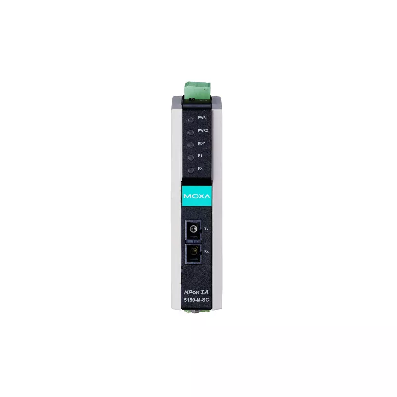 MOXA NPort IA-5150-M-SC 1-портовый преобразователь RS-232/422/485 в Ethernet с многомодовым оптоволоконным сетевым интерфейсом