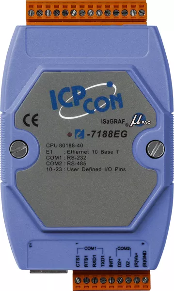 ICP-CON I-7188EG Программируемый компактный контроллер с процессором 40 МГц и опцией ISaGRAF-3