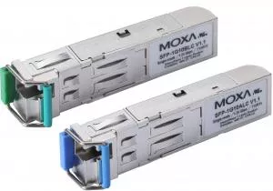 MOXA SFP-1G20ALC Оптоволоконный одножильный (WDM) интерфейсный модуль Gigabit Ethernet, разъем LC, 20 Км, тип A