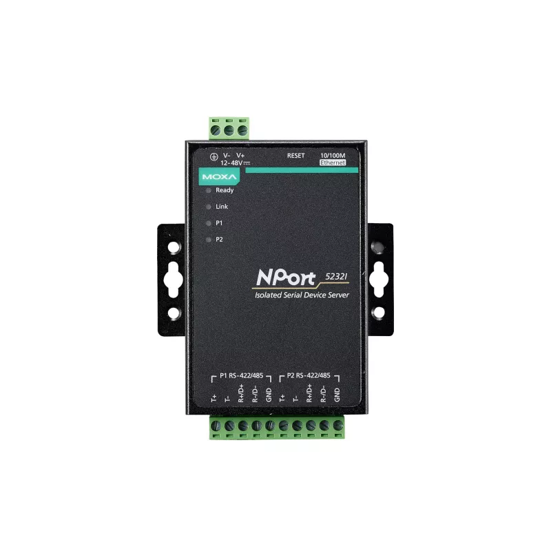 MOXA NPort 5232I 2-портовый преобразователь RS-422/485 в Ethernet с изоляцией 2 КВ