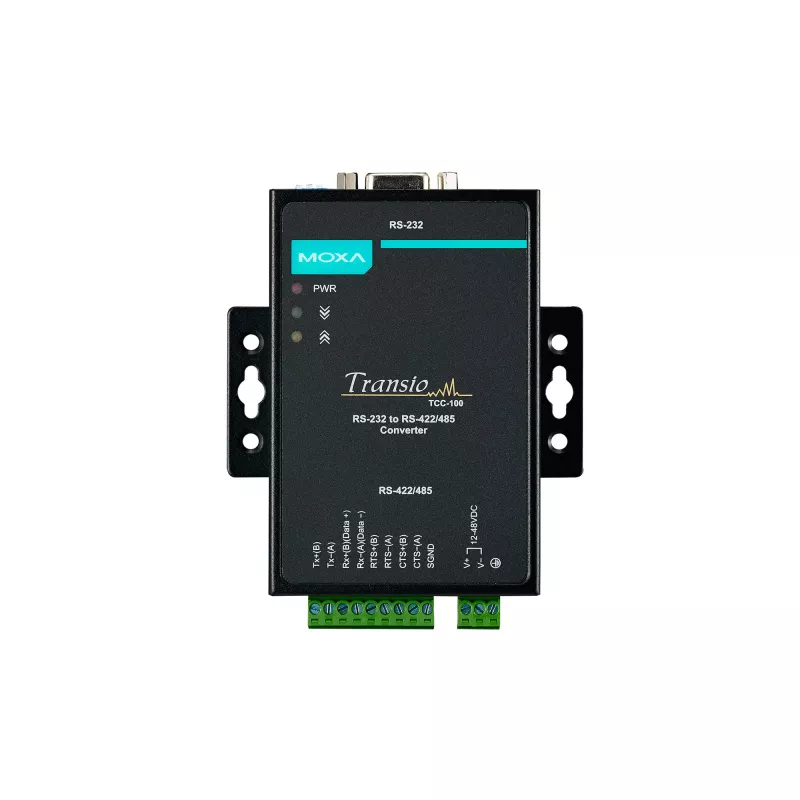 MOXA TCC-100-T Преобразователь интерфейсов RS-232 в RS-422/485 с расширенным диапазоном температур