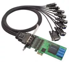 MOXA CP-118EL-A 8-портовая низкопрофильная плата RS-232/422/485 для шины PCI Express (без кабеля)