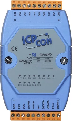 ICP-CON I-7042D модуль дискретного вывода 13-канальный с изоляцией и индикацией