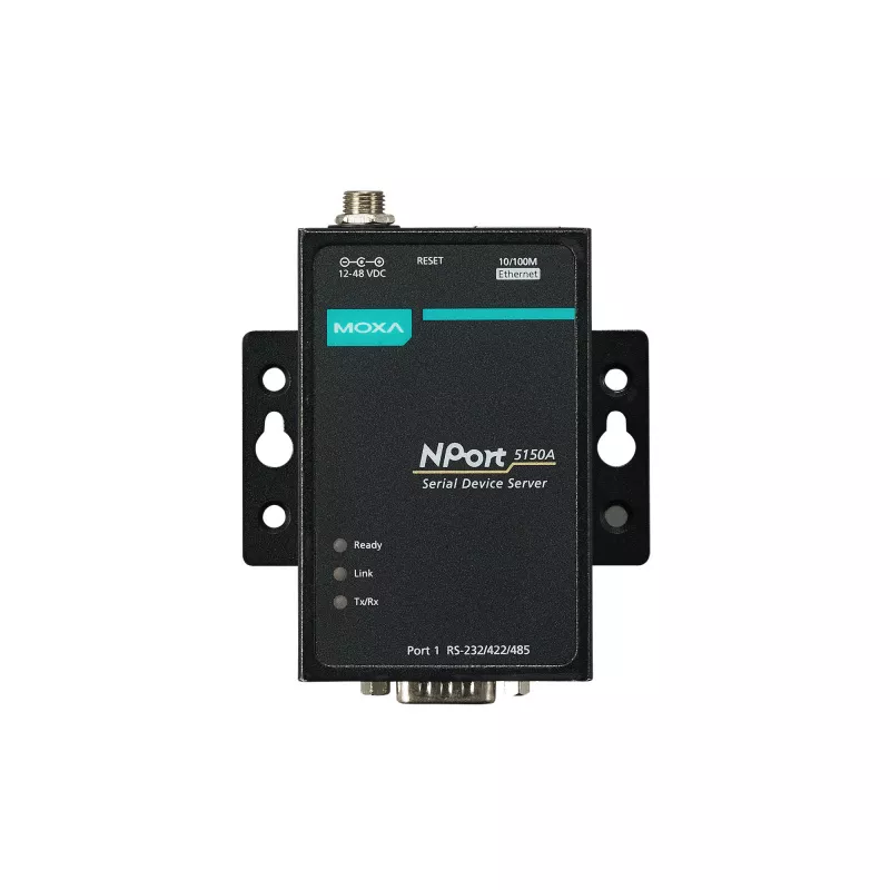 MOXA NPort 5130A-T 1-портовый усовершенствованный асинхронный сервер RS-232/422/485 в Ethernet с расширенным диапазоном температур
