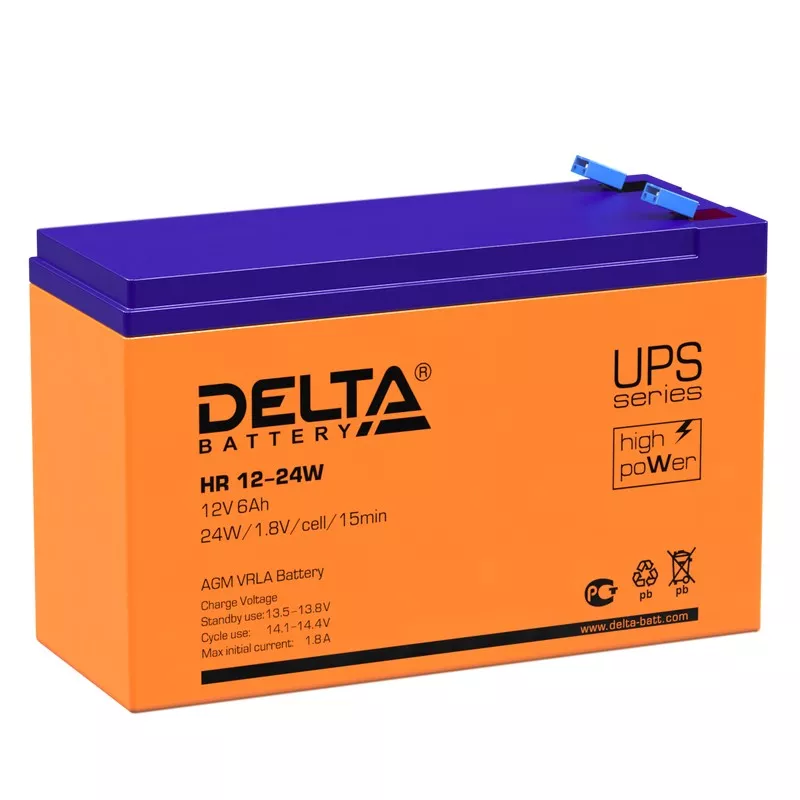Delta HR 12-24W Аккумуляторная батарея (12В, 6Ач)