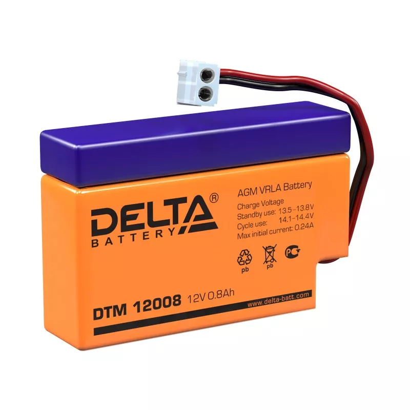 Delta DTM 12008 Аккумуляторная батарея (12 В/0.8 Ач)