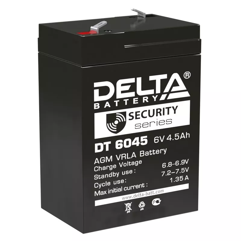 Delta DT 6045 Аккумуляторная батарея (6В, 4.5Ач)