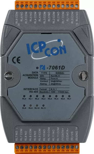 ICP-CON I-7061D 12-канальный модуль релейного вывода с индикацией