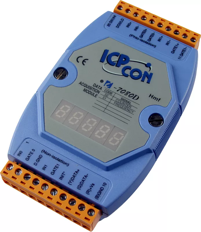 ICP-CON I-7080D Модуль счетчика/частотомера 2-канальный с индикацией