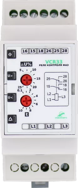 Реле контроля фаз VCR33 (Приборэнерго)