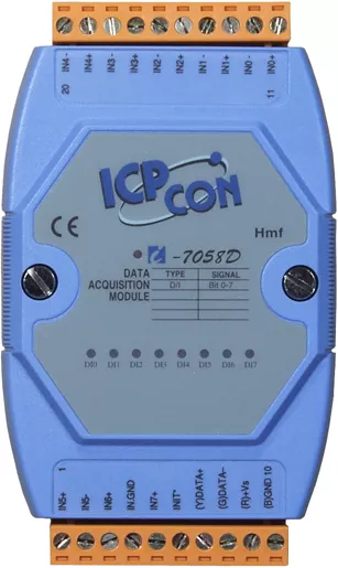 ICP-CON I-7058D 8-канальный модуль дискретного ввода переменного тока с изоляцией и индикацией  