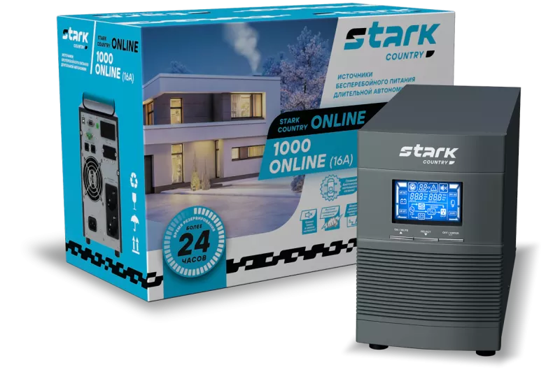 Stark Country 1000 online ИБП (1000ВА/900Вт) АКБ 36В Батареи в комплект не входят